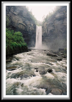 Taughannock Falls  in Fog #048