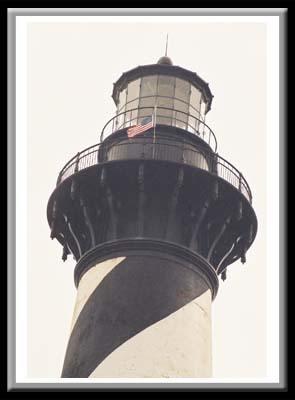 133 Cape Hatteras Lighthouse with Flag, Cape Hatteras National Seashore, North Carolina