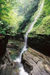 Water Falling thru Trees, Watkins Glen State Park #064